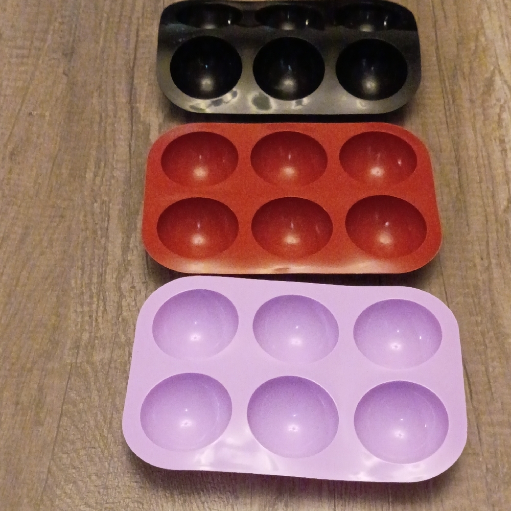 Set of Three Silicone Muffin Trays